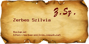 Zerbes Szilvia névjegykártya
